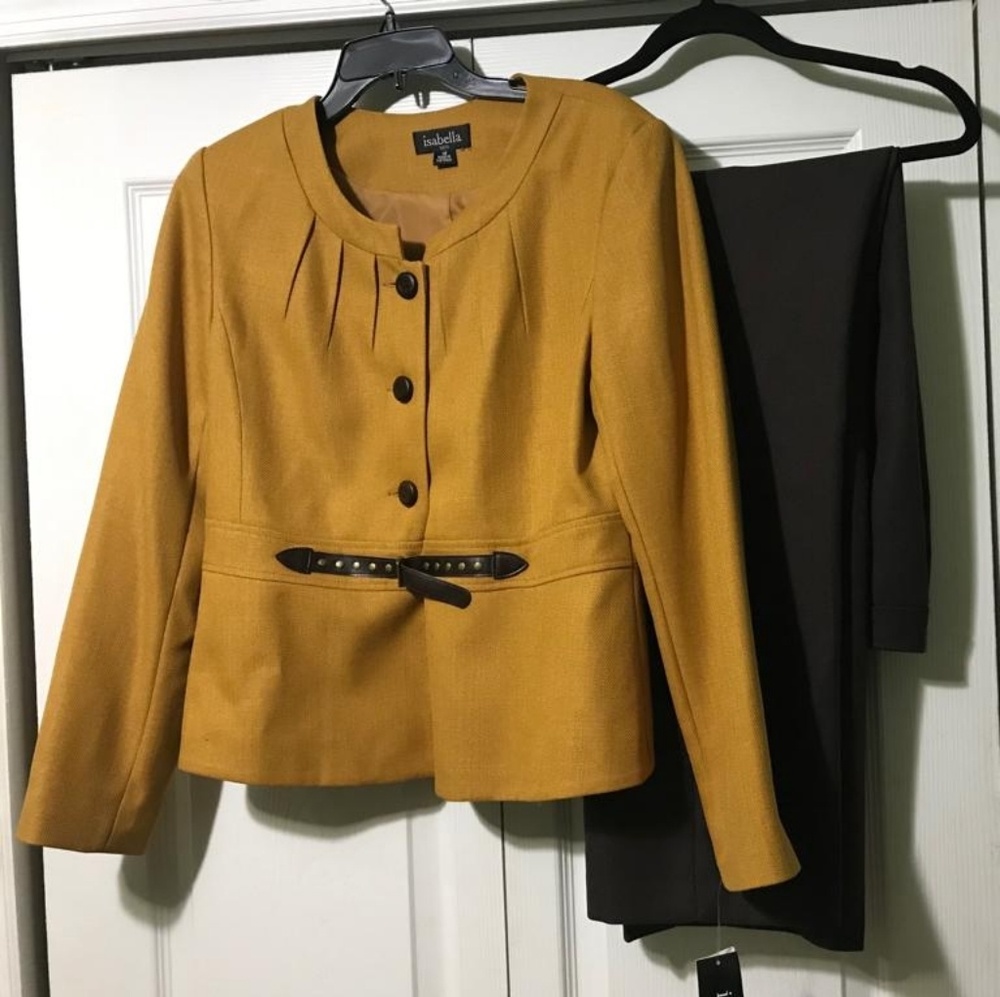 Mustard/ Golden Brown Isabella Pants Suit